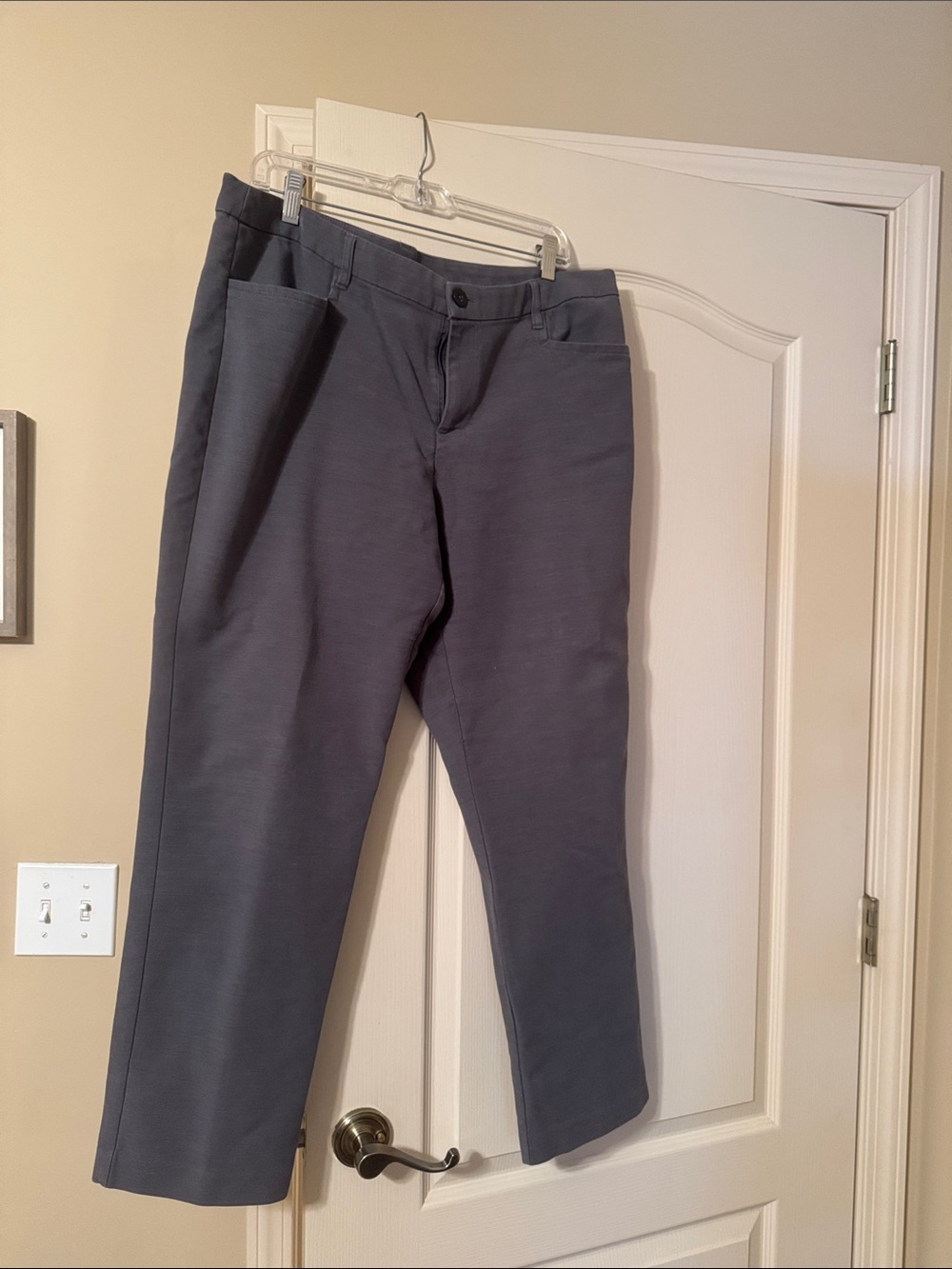 CJ Banks Women's Charcoal Straight-Leg Chinos